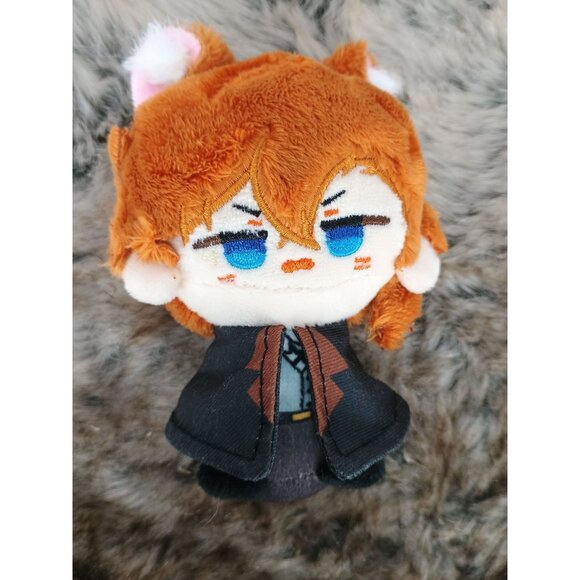 Chibi Plush Doll With Fox Ears & Orange Hair‎ - Cute Anime-Inspired Collectible - Picture 5 of 7